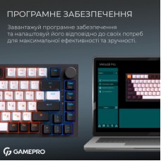 Клавиатура GamePro Asgard Valhalla MK160B Pro 75 RGB Wireless/Bluetooth/USB Black (MK160B Pro) - Фото