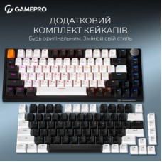 Клавиатура GamePro Asgard Valhalla MK160B Pro 75 RGB Wireless/Bluetooth/USB Black (MK160B Pro) - Фото
