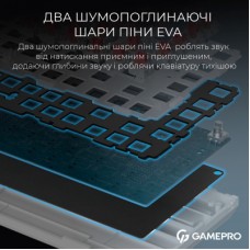 Клавиатура GamePro Asgard Valhalla MK160B Pro 75 RGB Wireless/Bluetooth/USB Black (MK160B Pro) - Фото