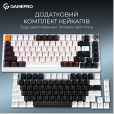 Клавиатура GamePro Asgard Valhalla MK160W Pro 75 RGB Wireless/Bluetooth/USB White (MK160W Pro) - Фото