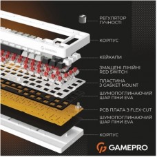 Клавиатура GamePro Genesis Silverlight MK116 USB UA Grey (MK116) - Фото