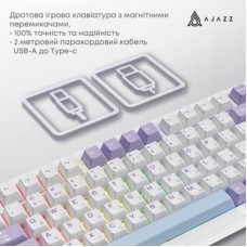 Клавіатура Ajazz AK820 MAX Magnetic Switch RGB USB White (AK820MAX-WM-PWB) Клавіатура Ajazz AK820 MAX Magnetic Switch RGB USB White (AK820MAX-WM-PWB) - Фото
