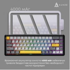 Клавиатура Ajazz AK680 MAX (8+8K) Magnetic Switch RGB Wireless/Bluetooth/USB Black (AK680-M-BGY-A) Клавиатура Ajazz AK680 MAX (8+8K) Magnetic Switch RGB Wireless/Bluetooth/USB Black (AK680-M-BGY-A) - Фото