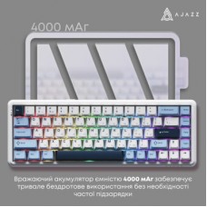 Клавиатура Ajazz AK680 MAX (8+8K) Magnetic Switch RGB Wireless/Bluetooth/USB White (AK680-M-BWD-A) Клавиатура Ajazz AK680 MAX (8+8K) Magnetic Switch RGB Wireless/Bluetooth/USB White (AK680-M-BWD-A) - Фото