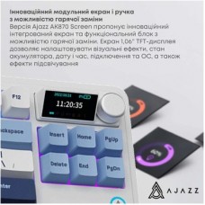 Клавиатура Ajazz AK870 PLUS Murad Switch RGB Wireless/Bluetooth/USB White (AK870-MU-BWD) Клавиатура Ajazz AK870 PLUS Murad Switch RGB Wireless/Bluetooth/USB White (AK870-MU-BWD) - Фото
