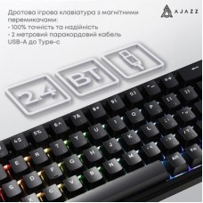 Клавіатура Ajazz AK680 MAX Magnetic Switch RGB USB Black (AK680-WM-B-A) Клавіатура Ajazz AK680 MAX Magnetic Switch RGB USB Black (AK680-WM-B-A) - Фото