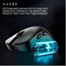 Мышка Ajazz AJ179 V2 MAX Wireless/Bluetooth/USB Black (AJ179-V2-MAX-B) Мышка Ajazz AJ179 V2 MAX Wireless/Bluetooth/USB Black (AJ179-V2-MAX-B) - Фото