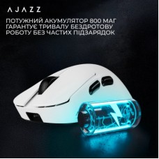 Мышка Ajazz AJ179 V2 MAX Wireless/Bluetooth/USB White (AJ179-V2-MAX-W) Мышка Ajazz AJ179 V2 MAX Wireless/Bluetooth/USB White (AJ179-V2-MAX-W) - Фото