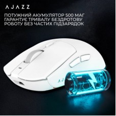 Мышка Ajazz AJ139 V2 MC Wireless/Bluetooth/USB White (AJ139-V2-MC-W) Мышка Ajazz AJ139 V2 MC Wireless/Bluetooth/USB White (AJ139-V2-MC-W) - Фото