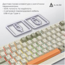 Клавіатура Ajazz AK820 MAX Flying Fish Switch RGB Wireless/Bluetooth/USB Beige (AK820MAX-FF-R) Клавіатура Ajazz AK820 MAX Flying Fish Switch RGB Wireless/Bluetooth/USB Beige (AK820MAX-FF-R) - Фото