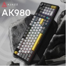 Клавиатура Ajazz AK980 Clear Sky Switch RGB Wireless/Bluetooth/USB Black (AK980-CS-BGY) Клавиатура Ajazz AK980 Clear Sky Switch RGB Wireless/Bluetooth/USB Black (AK980-CS-BGY) - Фото