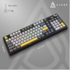 Клавиатура Ajazz AK980 Clear Sky Switch RGB Wireless/Bluetooth/USB Black (AK980-CS-BGY) Клавиатура Ajazz AK980 Clear Sky Switch RGB Wireless/Bluetooth/USB Black (AK980-CS-BGY) - Фото