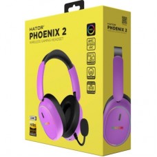 Наушники Hator Phoenix 2 Wireless Hi-Res SyncHUB Cyber Violet (ESH42) - Фото