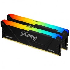 Модуль памяти для компьютера DDR4 32GB (2x16GB) 3200 MHz Beast RGB Black Kingston Fury (ex.HyperX) (KF432C16BB12AK2/32WP)