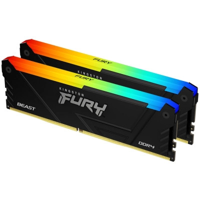 Модуль памяти для компьютера DDR4 16GB (2x8GB) 3200 MHz Beast Black Kingston Fury (ex.HyperX)