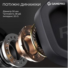Навушники GamePro Genesis Hunter Black (HS1350B) - Фото