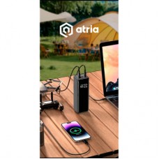 Батарея универсальная Atria 30000mAh PD/3.1/160W(Max)80W+80W, QC/3.0/22.5W, Blue (WPD-160SB) - Фото