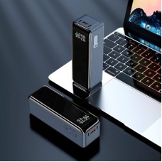 Батарея універсальна Atria 30000mAh PD/3.1/160W(Max)80W+80W, QC/3.0/22.5W (WPD-160S) - Фото
