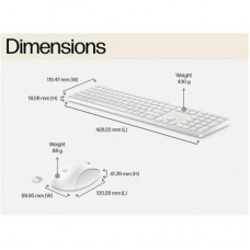 Комплект HP 650 Wireless UA White (4R016AA) - Фото