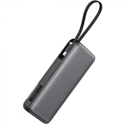 Батарея універсальна Acefast 20000 mAh 130W PD, QC/3.0 USB-A+USB-C In/Out,build-in cable M22 Gray (6974316283904)