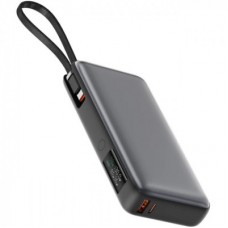 Батарея універсальна Acefast 20000 mAh 130W PD, QC/3.0 USB-A+USB-C In/Out,build-in cable M22 Gray (6974316283904) - Фото