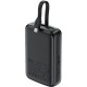 Батарея універсальна Acefast 20000 mAh 22,5W PD, QC/3.0 USB-A+USB-C In/Out, build-in cable M14 Black (6974316283966)