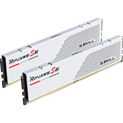 Модуль пам'яті для комп'ютера DDR5 64 GB (2x32GB) 6000 MHz Ripjaws S5 Matte White G.Skill (F5-6000J2836G32GX2-RS5W)