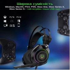 Наушники Vertux Bogota 7.1 USB Black (bogota.black) - Фото