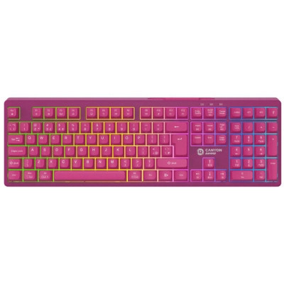 Клавіатура Canyon Fortnax Bluetooth/Wireless/USB UA Pink (CND-SKBW2)