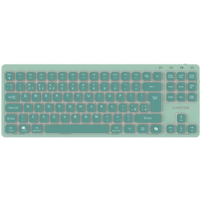 Клавиатура Canyon OnType 10 TKL Mechanical Silent Low-profile USB UA Green (CNS-HKB10GR)
