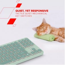 Клавиатура Canyon OnType 10 TKL Mechanical Silent Low-profile USB UA Green (CNS-HKB10GR) - Фото