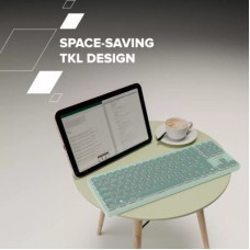 Клавиатура Canyon OnType 10 TKL Mechanical Silent Low-profile USB UA Green (CNS-HKB10GR) - Фото