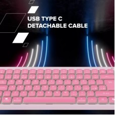 Клавіатура Canyon OnType 10 TKL Mechanical Silent Low-profile USB UA Violet (CNS-HKB10V) - Фото