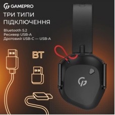 Навушники GamePro Genesis Mercury Pro 3-Mode Black (HSW120B) - Фото