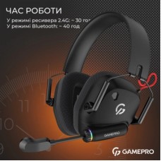 Навушники GamePro Genesis Mercury Pro 3-Mode Black (HSW120B) - Фото