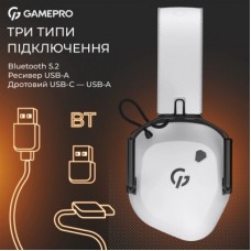 Наушники GamePro Genesis Mercury Pro 3-Mode White (HSW120W) - Фото