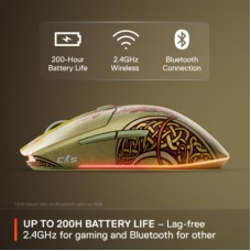 Мышка SteelSeries CS2 Dragon Lore Edition RGB Wireless/Bluetooth (62614) - Фото