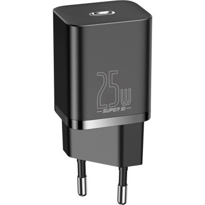 Зарядний пристрій Baseus 1xUSB 25 W (USB-C) + Cable Type-C black (TZCCSUP-L01)