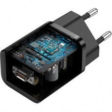 Зарядний пристрій Baseus 1xUSB 25 W (USB-C) + Cable Type-C black (TZCCSUP-L01) - Фото