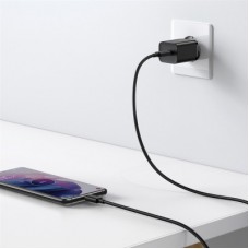 Зарядний пристрій Baseus 1xUSB 25 W (USB-C) + Cable Type-C black (TZCCSUP-L01) - Фото