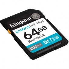 Картка пам'яті Kingston 64 GB SDXC lass 10 UHS-I U3 V30 Canvas Go Plus G4 (SDG4/64GB) - Фото