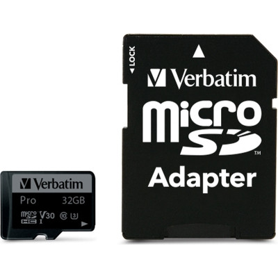 Картка пам'яті Verbatim 32 GB microSDXC class 10 UHS-III PRO (47041)