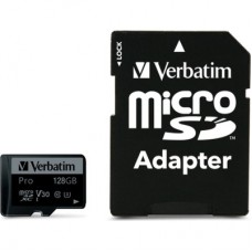 Карта памяти Verbatim 128GB microSDXC class 10 UHS-III PRO (47044)