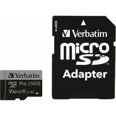 Картка пам'яті Verbatim 256 GB microSDXC class 10 UHS-III PRO (47045)