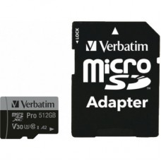 Карта памяти Verbatim 512GB microSDXC class 10 UHS-III PRO (47046)