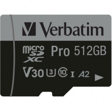 Картка пам'яті Verbatim 512 GB microSDXC class 10 UHS-III PRO (47046) - Фото