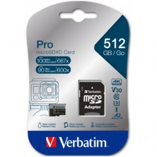 Картка пам'яті Verbatim 512 GB microSDXC class 10 UHS-III PRO (47046) - Фото