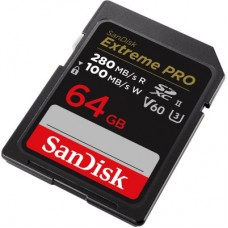 Картка пам'яті SanDisk 64 GB SD class 10 UHS-I U3 V60 R280/W100MB/s Extreme PRO (SDSDXEP-064G-GN4IN) Картка пам'яті SanDisk 64 GB SD class 10 UHS-I U3 V60 R280/W100MB/s Extreme PRO (SDSDXEP-064G-GN4IN) - Фото