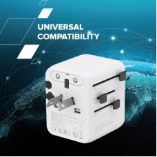 Зарядний пристрій Canyon OnTour 20 2xUCB-C + USB-A EU/UK/US/AUS 20W White (CNS-TA20W1005W) - Фото
