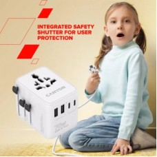 Зарядний пристрій Canyon OnTour 70 3xUSB-C + 2xUSB-A EU/UK/US/AUS 70W White (CNS-TA70W1006W) - Фото